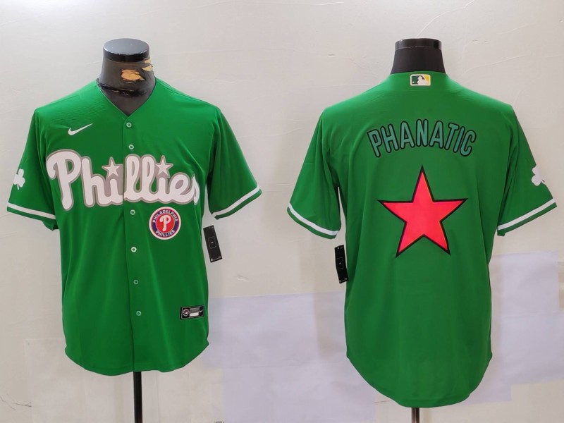 Men Philadelphia Phillies Blank Green Game 2024 Nike MLB Jersey style 9123